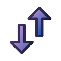 Two Way Arrows Direction Icon Design