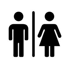 Unisex Restroom Toilet Symbol Icon Design