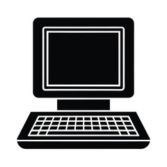 minimal flat computer icon vector art silhouette