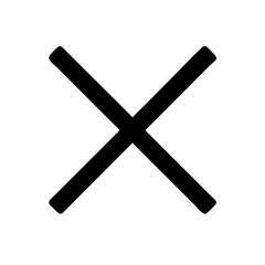 Obraz premium Voting Crossed Ballot Sign Icon Design