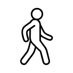Walking Pedestrian Person Silhouette Icon Design