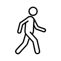 Walking Pedestrian Person Silhouette Icon Design