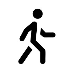 Walking Pedestrian Person Silhouette Icon Design