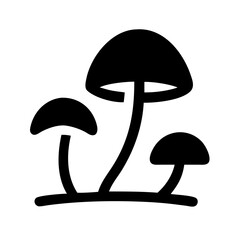 Wild Mushroom Fungi Growth Icon Design