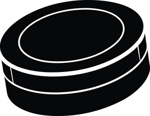 hockey puck on white background 