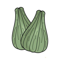 svg illustration of asian tropical fruits