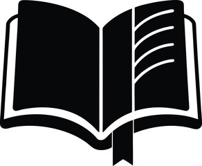 open book with bookmark on white background  .eps