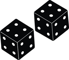 pair of dice showing sixes on white background