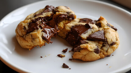 Delicious Large Soft and Chewy Cookie with Melted Chocolate Filling Ideal for Dessert Lovers and Bakers