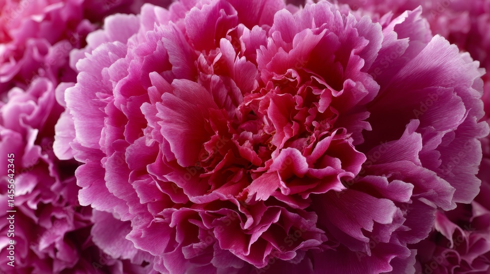 Aufkleber a lush peony bloom with layered petals in deep magenta is captured in detail, providing vibrant colo