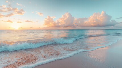 Dynamic beach scene with powerful waves crashing against rocks highlighting nature's force