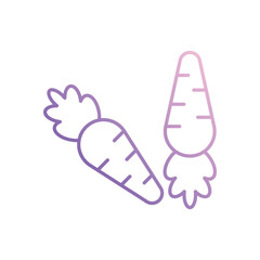 Carrot icon vector stock illustration