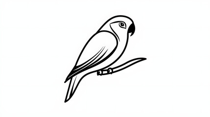 Obraz premium A sleek and elegant line art illustration of a small p