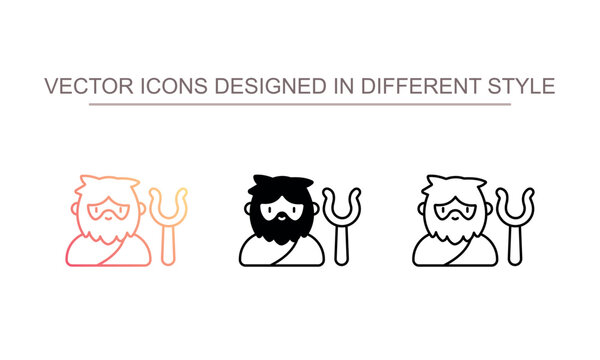 Hades icon design with white background stock illustration