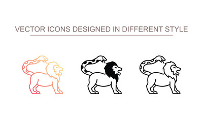 Chimera icon design with white background stock illustration
