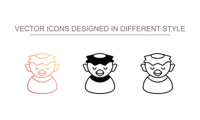 Kapa icon design with white background stock illustration