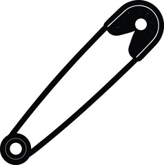 safety pin open on white background  .eps