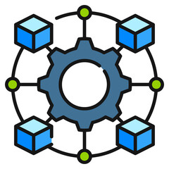 System Integration Filled line Icon