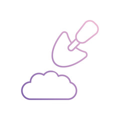 Shovel  icon vector stock illustration