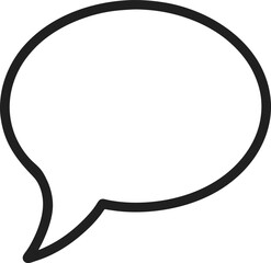 Outline icon of a speech bubble message 