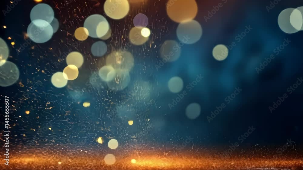 Poster abstract background with colorful bokeh and holiday or festive lights.
