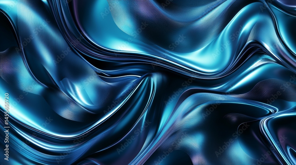 Poster colorful waves of light and texture create a stunning visual representation of data flowing through 