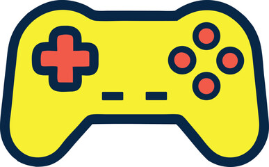 Single Video Game Controller Icon Colorful, Modern Design