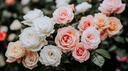 Obraz premium Delicate roses in soft pastel hues