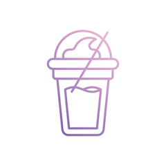 Frappe  icon vector stock illustration