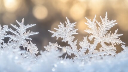 Obraz premium Ice crystals on a frosty winter day