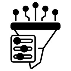 Filter Setting black Fill Icon