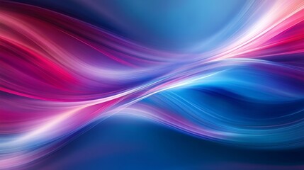 Naklejka premium Vibrant Swirls of Pink and Blue Create an Abstract Landscape of Color Blending Gracefully in a Serene, Dreamlike Atmosphere