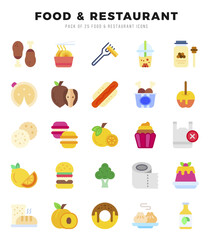 Food and Restaurant icons set. Vector illustration.