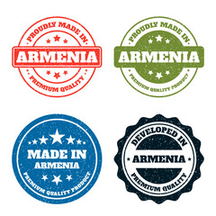 Armenian Product Labels. Premium Quality Grunge Stamps