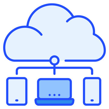 Distributed Computing Blue Icon
