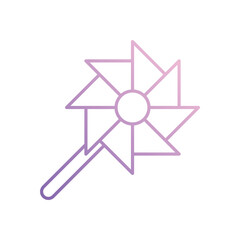 Pinwheel  icon vector stock illustration