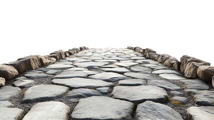 a stone road on transparent background PNG