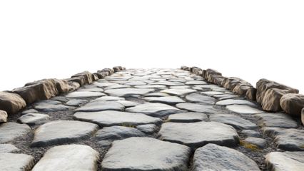 a stone road on transparent background PNG