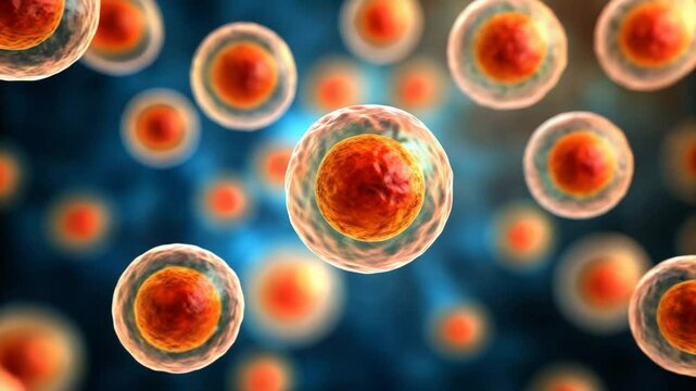 Illustration depicting the process of cellular apoptosis in a conceptual manner.
