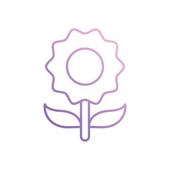 Sunflower  icon vector stock illustration