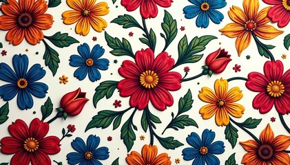 Intricate floral design, repeating seamlessly , blossom, subtle