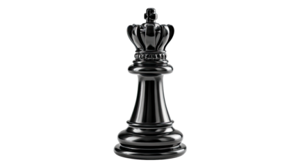 Chess King in Strategic Isolation: A lone black chess king stands tall against a stark backdrop, embodying power, strategy, and the weight of leadership.