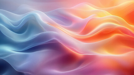 Obraz premium A canvas of soft pastel hues, where gentle waves of color transition seamlessly, creating a tranquil and calming backdrop perfect for apps and products seeking a touch of visual harmony 