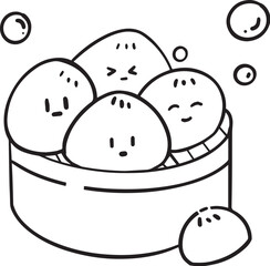 Bao Ban friend in the basket