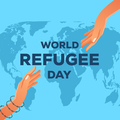 gradient illustration design concept for world refugee day