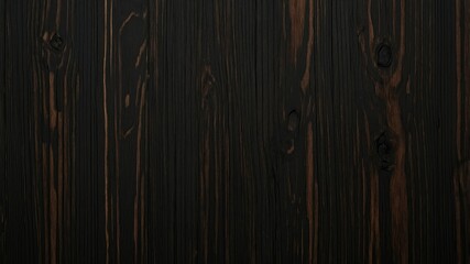 Obraz premium black ebony wood texture, deep black and dark brown grain, luxurious and minimalistic, high-resolution close-up, smooth and seamless finish, modern design element, perfect for elegant branding