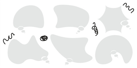 Moyamoya Anxiety and Complaint Comic Mark Icons with Text Bubbles Vector Pack