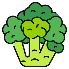 Broccoli Filled line Icon