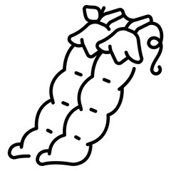 Green Bean Line Icon