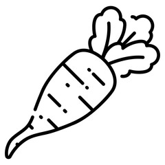 Radish Line Icon